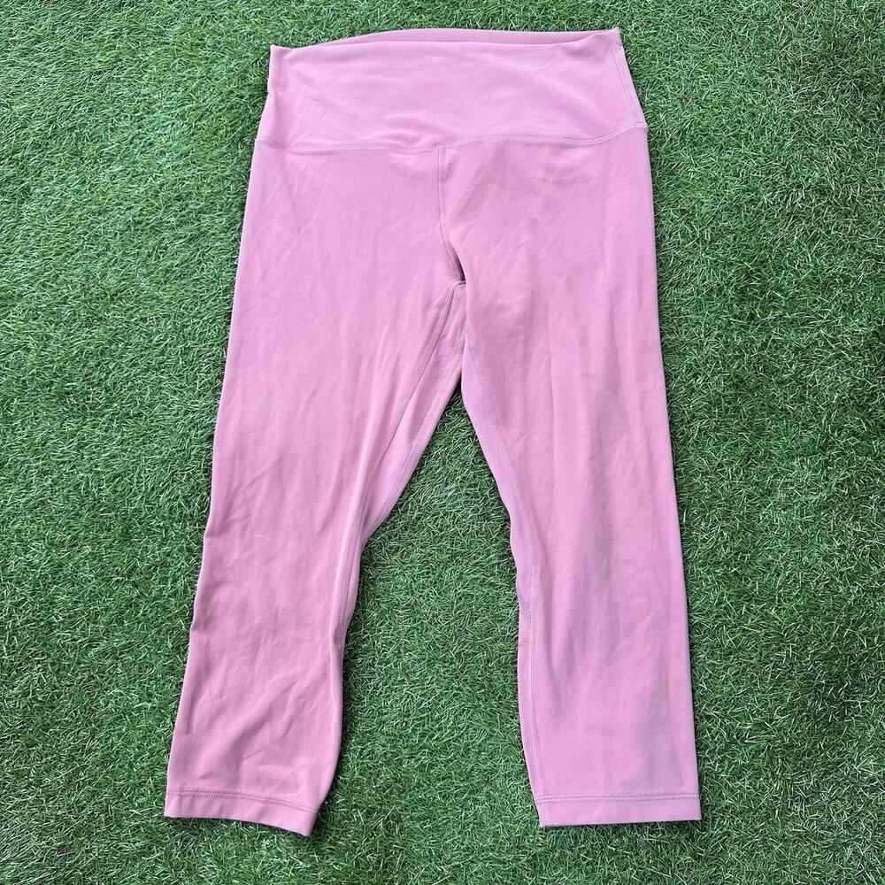 Lululemon Align High-Rise Crop 23" Size‎ 10 Pink Puff Workout Preppy Gorpcore
